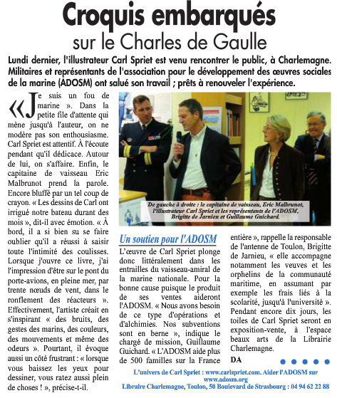 article Carl Spriet CDG Toulon
